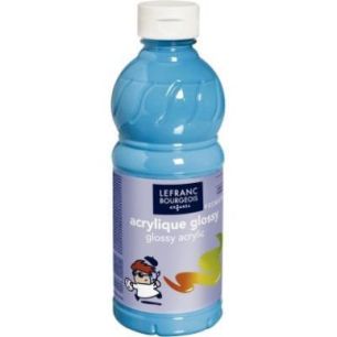 Achetez Flacon 500ml d'acrylique Glossy Lefranc Bourgeois, bleu turquoise 188147 COLOR AND  LEFRANC ..