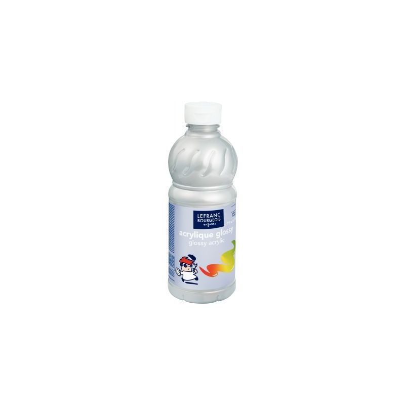 Achetez Flacon 500ml d'acrylique Glossy Lefranc Bourgeois, argent 188369 COLOR AND  LEFRANC & BOURGE..