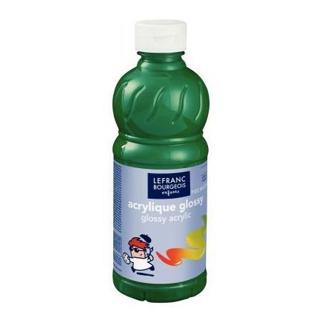 Achetez Flacon 500ml d'acrylique Glossy Lefranc Bourgeois, vert brillant 188306 COLOR AND  LEFRANC &..