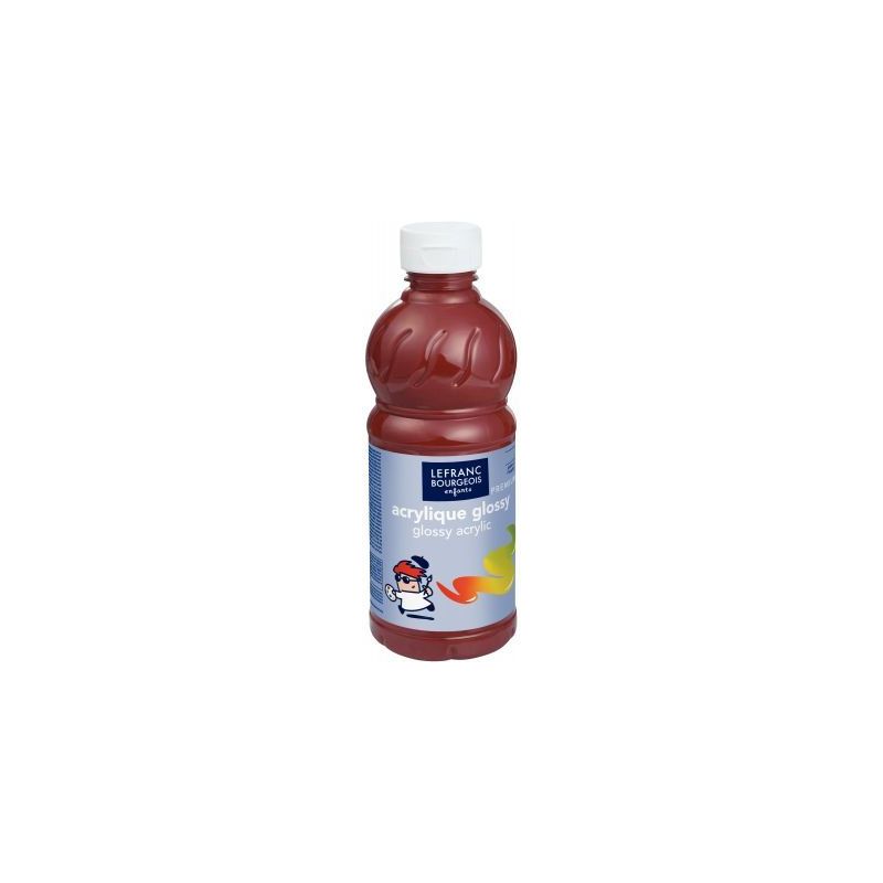 Achetez Flacon 500ml d'acrylique Glossy Lefranc Bourgeois, terre de sienne brûlée 188304 COLOR AND..