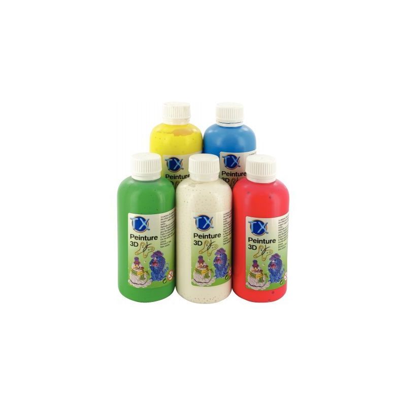 Achetez Lot de 5 flacons 250ml de peinture 3D A 3510 pas cher sur Ma Rentrée Scolaire
