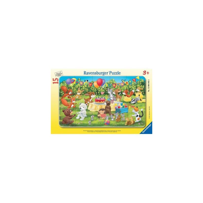 Achetez Puzzle à cadre 15 pièces, la fête d'anniversaire des animaux 12004042 RAVENSBURGER pas ch..