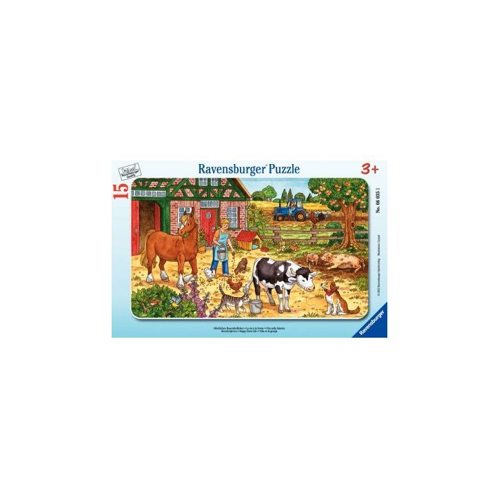 Puzzle à  cadre 15 pièces, la vie à  la ferme 4005556060351 RAVENSBURGER
