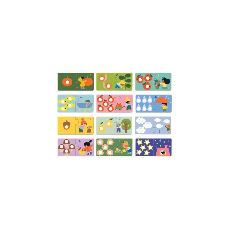 Achetez Boite de 12 puzzles duo, premiers chiffres DJ08272 DJECO pas cher sur Ma Rentrée Scolaire