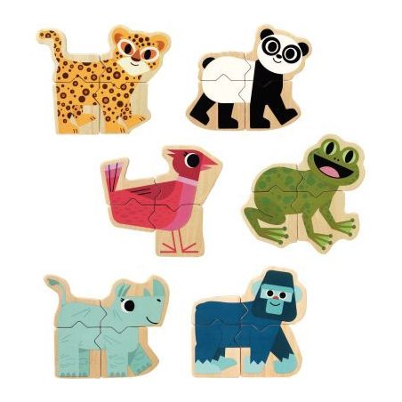 Achetez Lot de 6 puzzles magnétiques MIXANIMO, 24 pièces DJ03126 DJECO pas cher sur Ma Rentrée Sc..