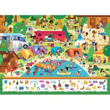 Achetez Puzzle cherche et trouve 100 pièces, au camping 00086212 RAVENSBURGER pas cher sur Ma Rentr..