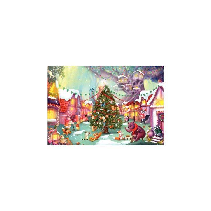 Puzzle en bois d'environ 100 pièces, la veille de Noël K1238-100 PUZZLE MIC