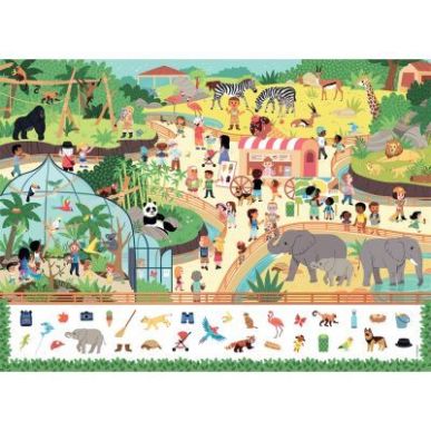 Achetez Puzzle cherche et trouve 45 pièces, le zoo 00086152 RAVENSBURGER pas cher sur Ma Rentrée S..