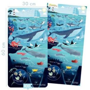 Achetez Puzzle 100 pièces le monde marin PU024C AVENUE MAN pas cher sur Ma Rentrée Scolaire
