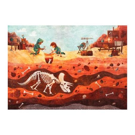 Achetez Puzzle en bois d'environ 50 pièces, la fouille des dinosaures K1224-50 PUZZLE MIC pas cher ..