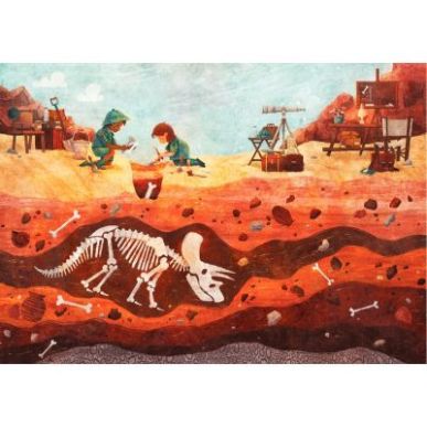 Achetez Puzzle en bois d'environ 50 pièces, la fouille des dinosaures K1224-50 PUZZLE MIC pas cher ..