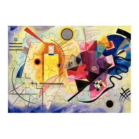 Achetez Puzzle en bois d'environ 50 pièces, JAUNE, ROUGE, BLEU de KANDINSKY K066-50 PUZZLE MIC pas ..
