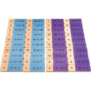 Achetez 40 dominos addition soustraction en bois EA-355 pas cher sur Ma Rentrée Scolaire