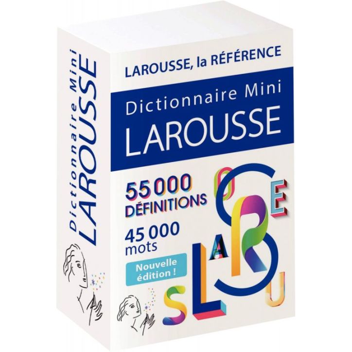 Dictionnaire Larousse Mini 2023 de la langue française incluant 45 000 mots et 55000 définitions dans un for