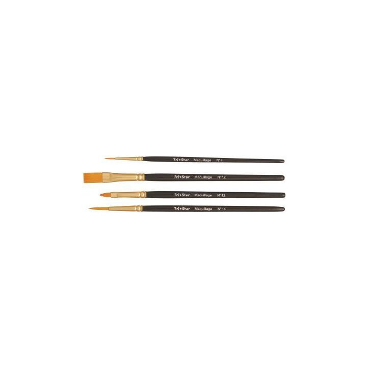 Lot de 4 pinceaux de maquillage en poils synthétiques 53679
