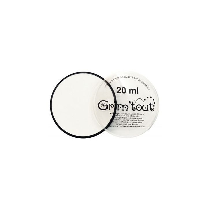 Galet de 20 ml de maquillage aquarellable GRIM'TOUT blanc GT41192
