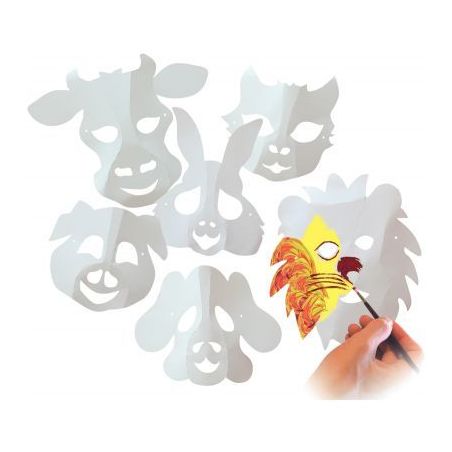 Achetez Lot de 30 maxi masques en carton thème animaux MASANX30 pas cher sur Ma Rentrée Scolaire