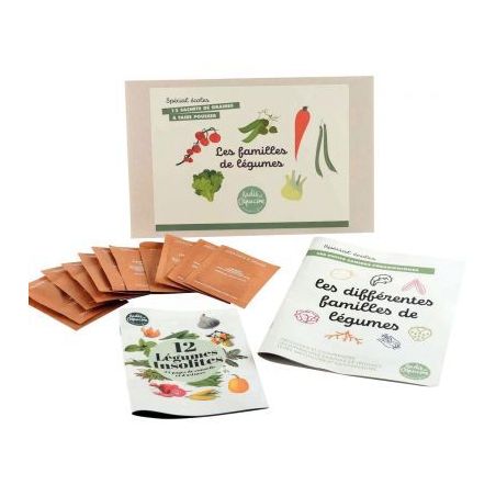 Achetez Coffret de 12 sachets de graines les familles de légumes 142178 pas cher sur Ma Rentrée Sc..