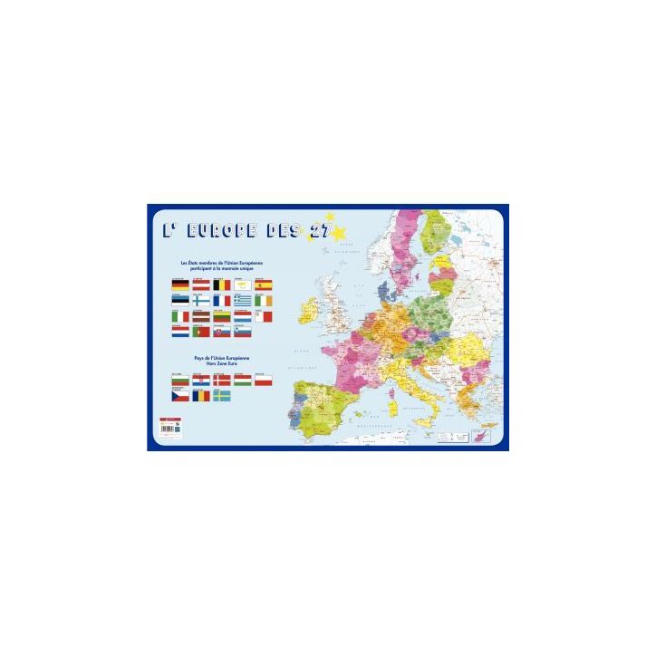 Poster PVC 76x52 l'Europe des 27 PAPPOSTEUROPE