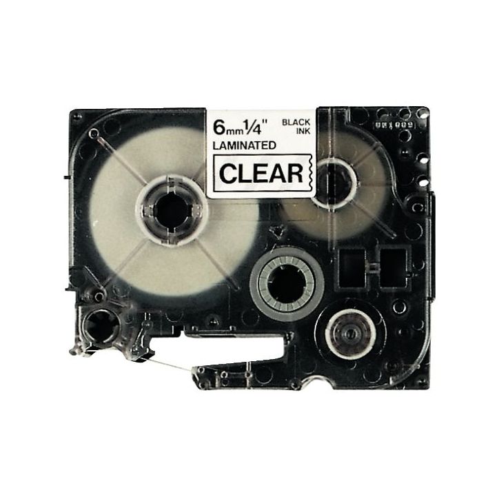 BROTHER Ruban pour PTOUCH laminé Noir/transparent 6mmx8m TZE111