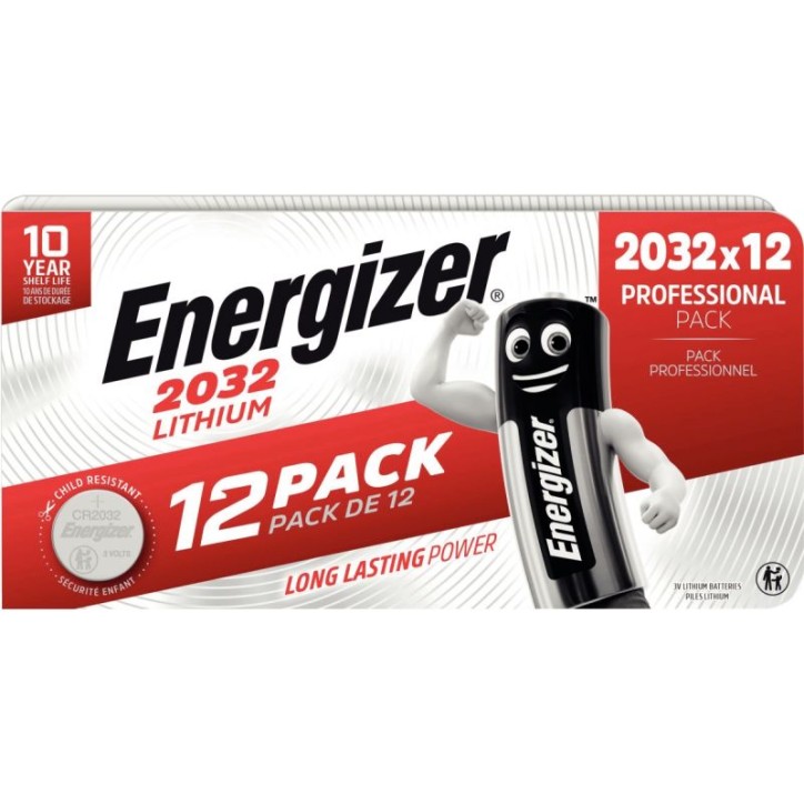 Paquet 12 piles lithium 3V CR2032 7638900441901 ENERGIZER