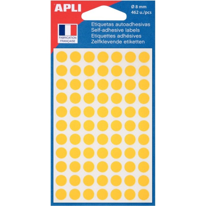 AGIPA Sachet de 462 pastilles rondes de couleur jaune diamètre 8mm
