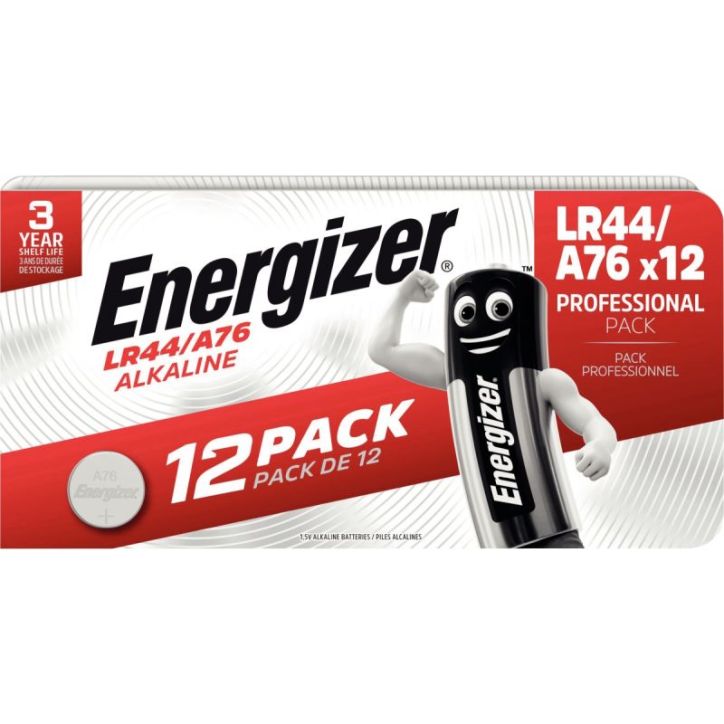 Paquet 12 piles bouton LR44 7638900441918 ENERGIZER