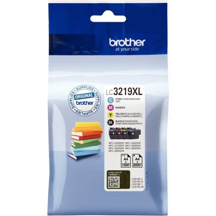 BROTHER Cartouche Jet d'encre 4 couleurs LC3219XLVAL