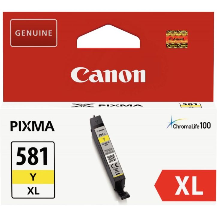 Cartouche d'encre à la marque CANON CLI581XLY jaune haute capacité 581XL CASPI2051C001 CANON