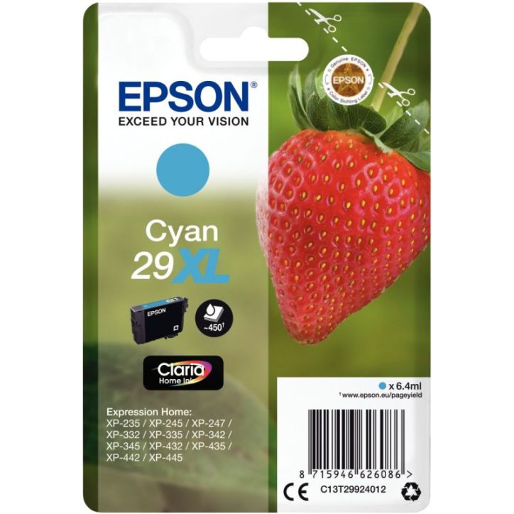 EPSON Cartouche Jet d'encre xl Cyan C13T29924012