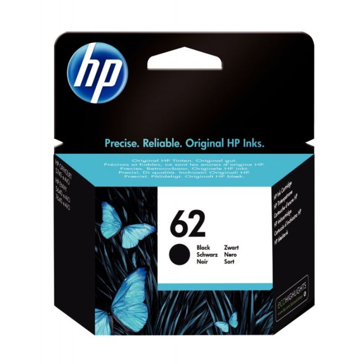 HP 62 Cartouche d'Encre Noire Authentique (C2P04AE)