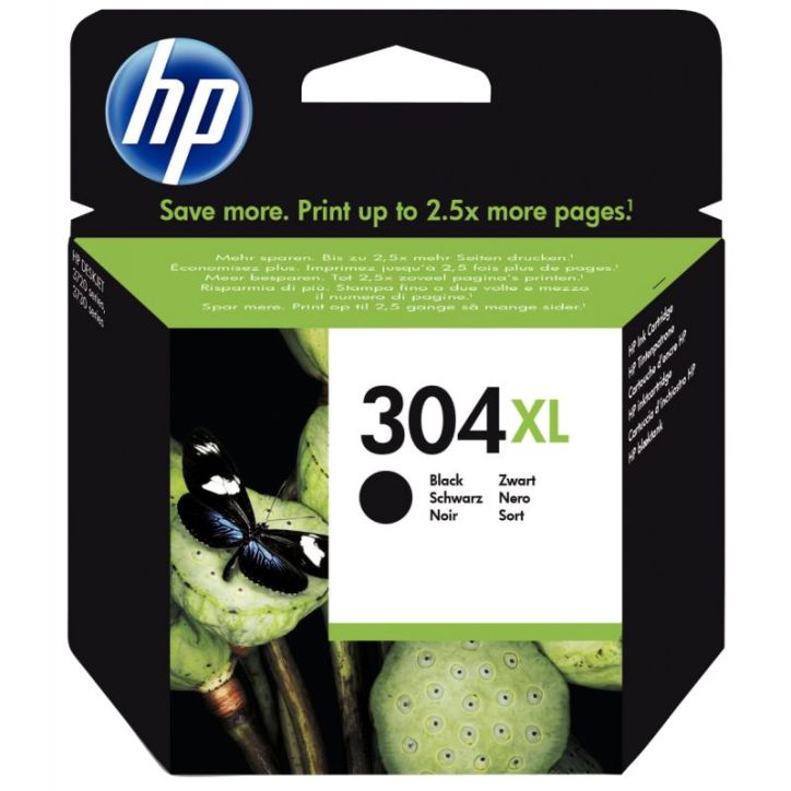 HP 304XL Cartouche d'Encre Noire grande capacité Authentique (N9K08AE)
