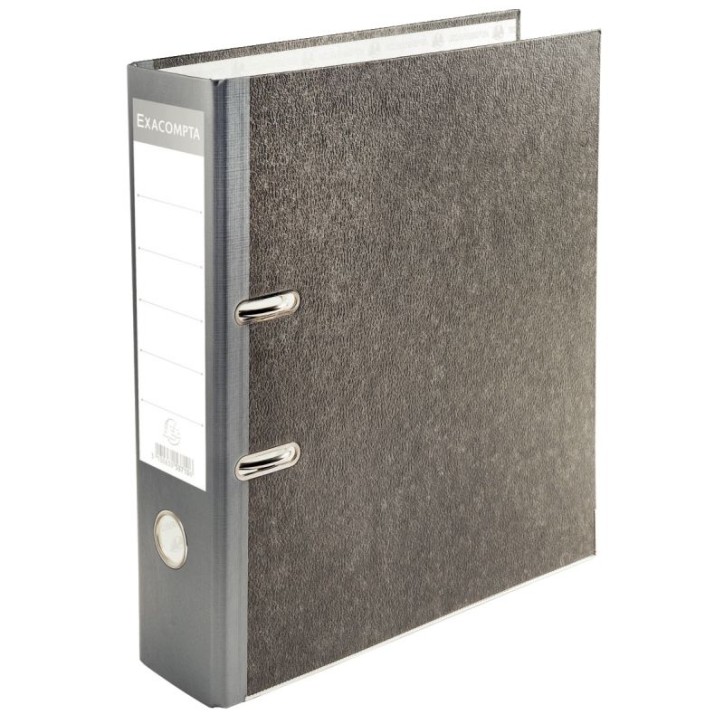 Classeur à  levier en carton gris, pour format A4, dos 7 cm 53710E EXACOMPTA
