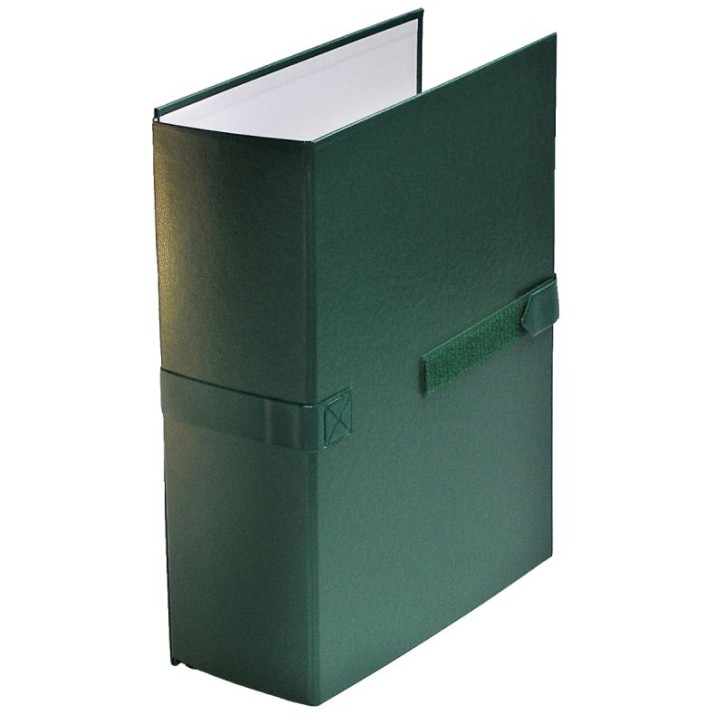 EXACOMPTA Chemise extensible en balacron. Rabat en pied, fermeture par sangle scratch. Coloris Vert foncé