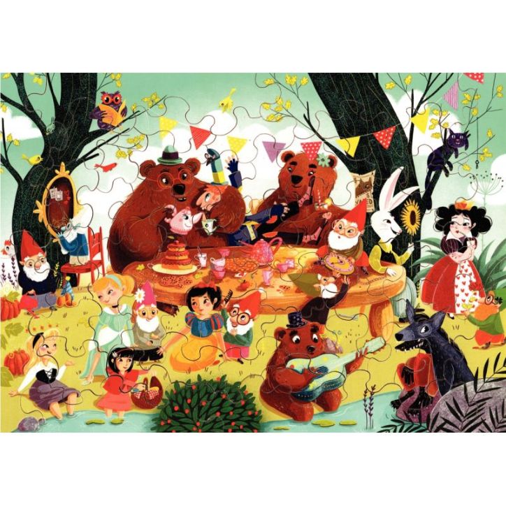 Puzzle en bois d'environ 50 pièces, il était une fois K067-50