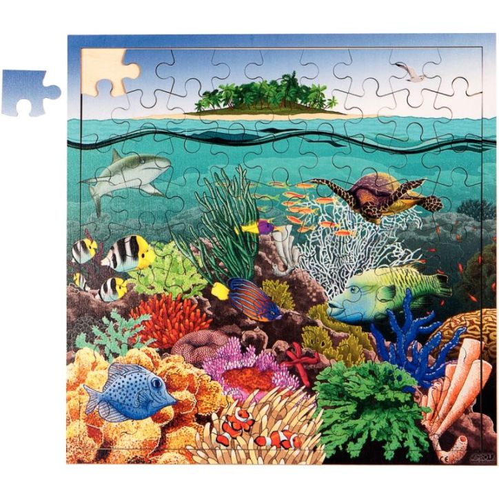 Puzzle de 81 pièces en bois, la barrière de corail 2203500