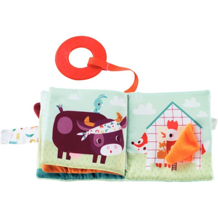 Imagier en tissu LILLIPUTIENS Rosalie la vache 83126 LILLIPUTIENS