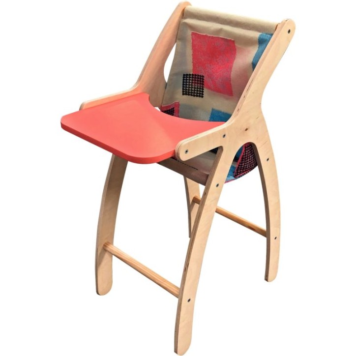 Chaise haute en bois pour poupée 859001