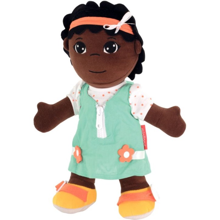 Poupée ethnique en tissu, fille africaine 96318 MINILAND