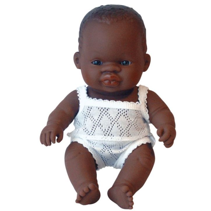 Poupée sexuée fille 21 cm, africaine 31124 MINILAND