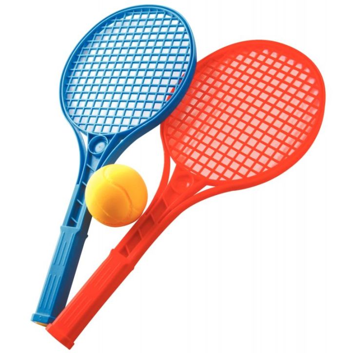 Lot de 12 raquettes de tennis + 12 balles en mousse 004219
