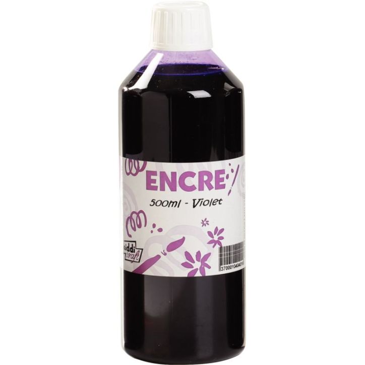 Flacon 500ml d'encre à dessiner, violet IN00401