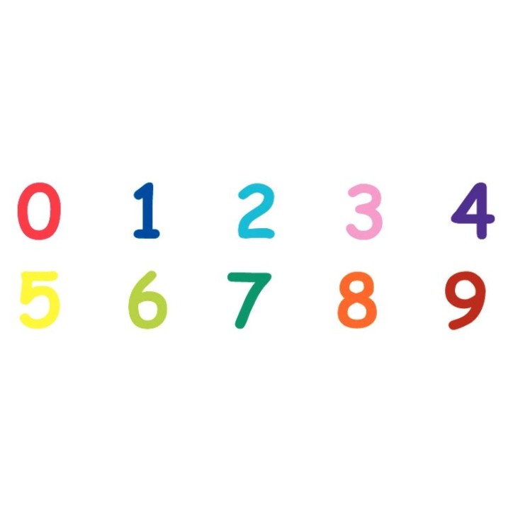 Lot de 10 maxi tampons, les chiffres, de 0 à 9 ATP300083 WONDAY