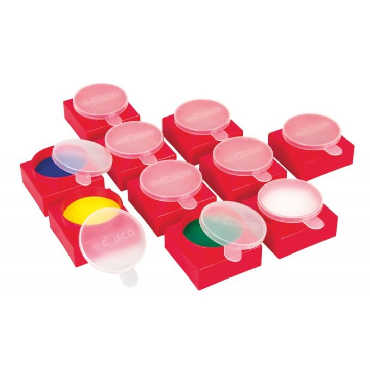 Lot de 10 maxi pots avec couvercle 522790