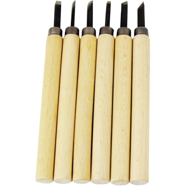 Lot de 6 gouges pour linogravure LC40313
