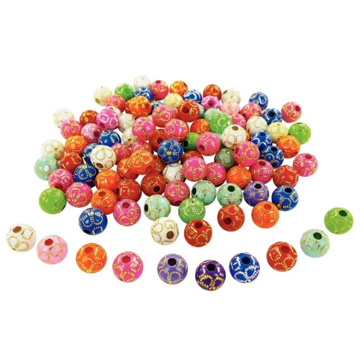 Sachet d'environ 500 perles pointillés or 1878