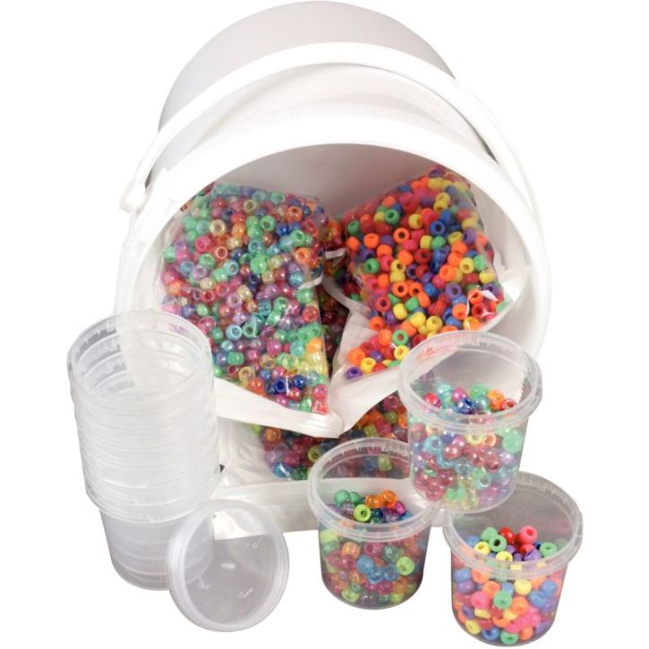 Seau 3000 perles cassis  + 10 pots vides offerts 1950