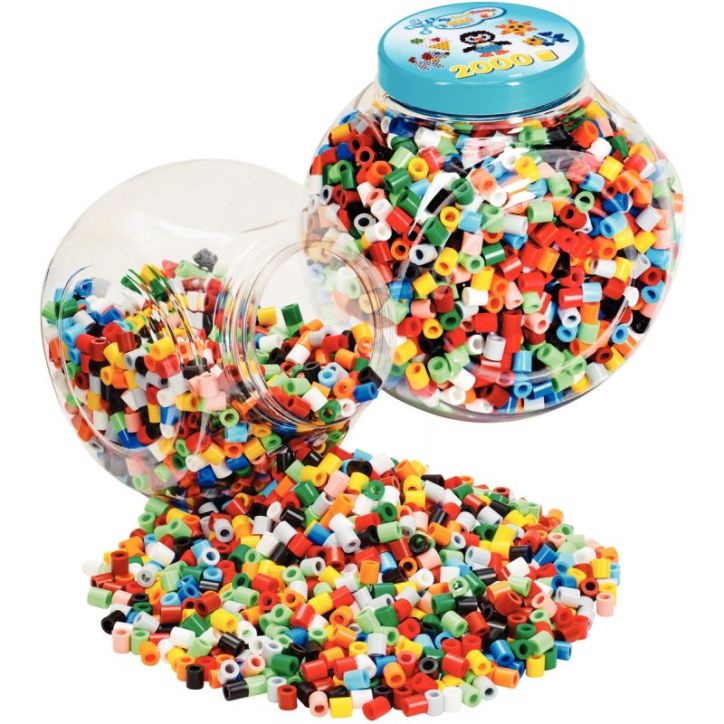 Pot de 2000 perles HAMA Maxi couleurs vives 8589 HAMA