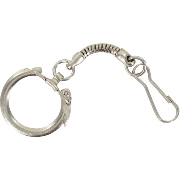 Sachet de 10 attaches porte clefs nickelées + mousquetons 1204