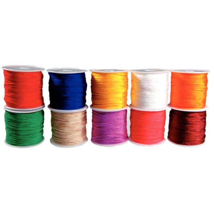 Lot de 10 bobines de cordon couleurs 18 mètres couleurs assorties 2017